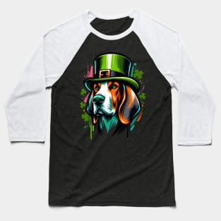 American English Coonhound in Saint Patrick's Day Spirit Baseball T-Shirt